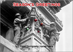 Column Greetings Card for Christmas