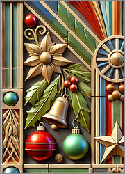 Terra Cotta Christmas Card Whimsy