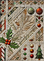 Tile Christmas Card Detailed