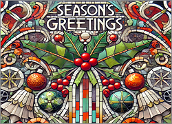 Tile Christmas Card Elegant