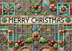 Tile Christmas Card Modern